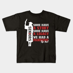 Pandemic Graduation | White And Red Text Funny Graduation Kids T-Shirt